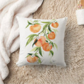 桃の水色の夏の果物 クッション (ブランケット)