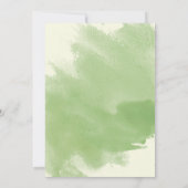 桃の水色の花のセージのアーチフローラ結婚ズ 招待状 (裏面)