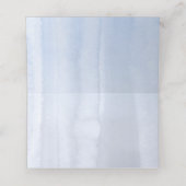 桃の水色の花ほこりっぽいブルー結婚ズ プレイスカード (内部開封)