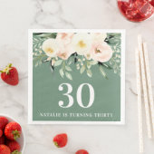 桃の水色フローラ30th誕生日パーティーの好意 (インサイチュ)