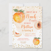 桃の汗が3誕生日 招待状 (正面)