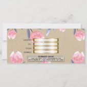 桃の泉 水彩のチューリップ ギフト券 (裏面)