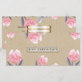 桃の泉 水彩のチューリップ ギフト券 (正面/裏面)