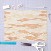 桃の波パターンのシェード 薄葉紙 (クラフト)