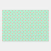 桃の洗練された包装紙フラットシートセット ラッピングペーパーシート (正面2)