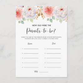 桃の牡丹と金ゴールド葉親年齢推測 エンクロージャーカード