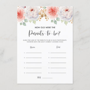 桃の牡丹と金ゴールド葉親年齢推測 エンクロージャーカード