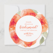 桃の牡丹フローラは私の花嫁になる 招待状 (正面)