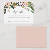 桃の牧草地ベビーシャワーおむつラッフルカード エンクロージャーカード (正面/裏面)