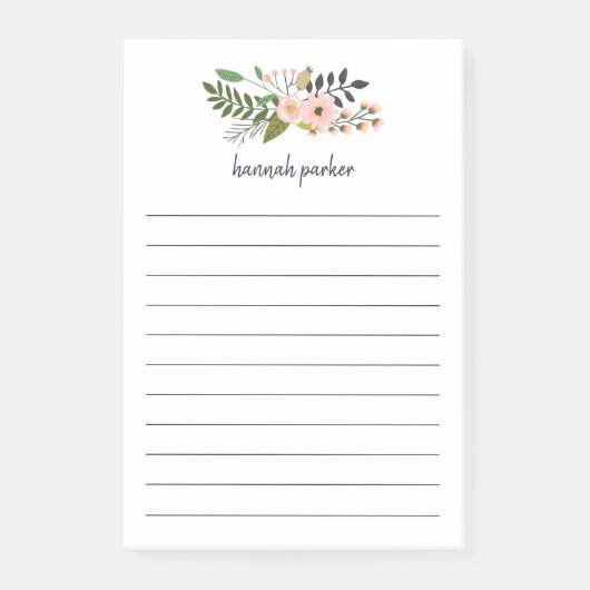 桃の牧草地|パーソナライズされた裏地 ポストイット (正面)