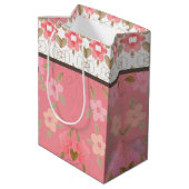 桃の珊瑚とピンク ミディアムペーパーバッグ (裏面アングル)