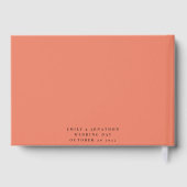 桃の珊瑚牡丹の花模様が新しいミセスを願う ゲストブック (裏面)