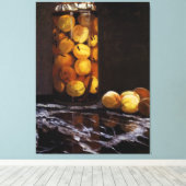 桃の瓶 キャンバスプリント (インサイチュ (ウッドフロア))