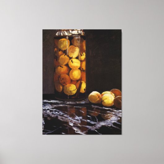 桃の瓶 キャンバスプリント (正面)