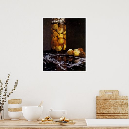 桃の瓶 ポスター (キッチン)