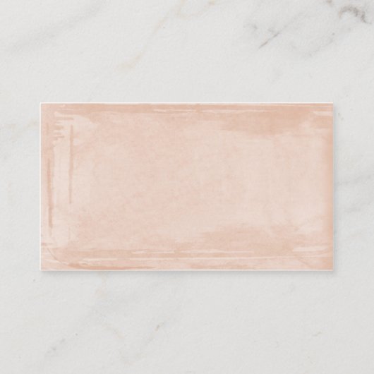 桃の甘いカップケーキビジネスカード 名刺 (裏面)