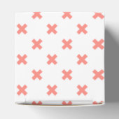 桃の白いステッチ フェイバーボックス (上部)