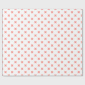 桃の白いステッチ ラッピングペーパー (フラット)