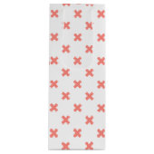 桃の白いステッチ ワインギフトバッグ (正面)