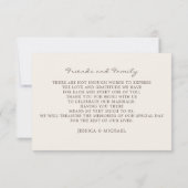 桃の白い水彩花とユーカリのウェディングカード サンキューカード (裏面)