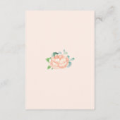 桃の結婚牡丹の願い井戸のカード エンクロージャーカード (裏面)