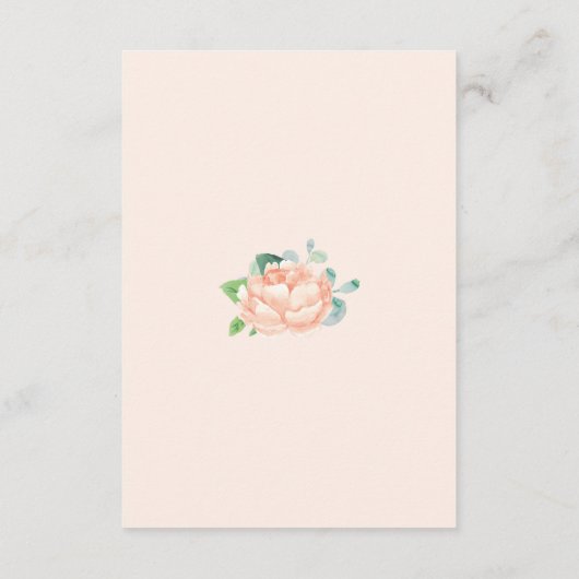 桃の結婚牡丹の願い井戸のカード エンクロージャーカード (裏面)