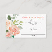 桃の緑のキスカードの数を推測 エンクロージャーカード (正面)