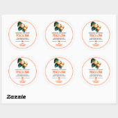 桃の缶詰の瓶ラベル ラウンドシール (シート)