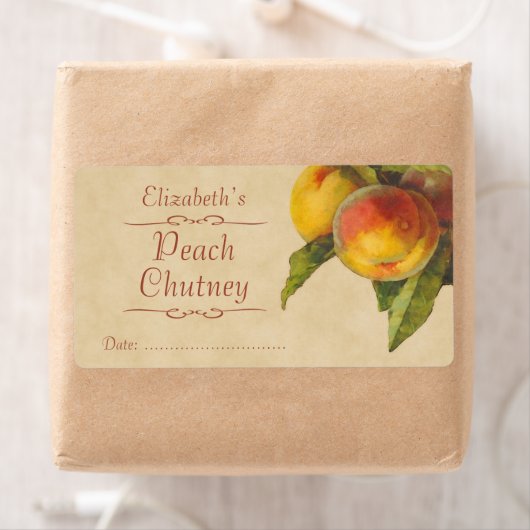 桃の缶詰ラベル ラベル (インサイチュ)