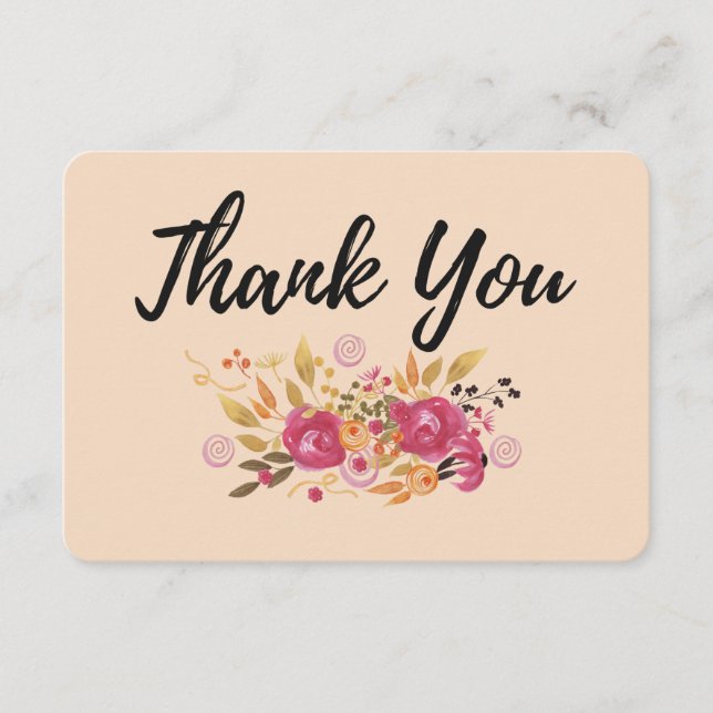 桃の背景にピンクとオレンジの花束 (正面)