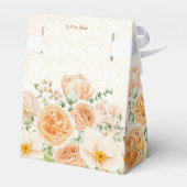 桃の花かわいいインディアンブライダルカスタマイズカップル フェイバーボックス (裏面サイド)