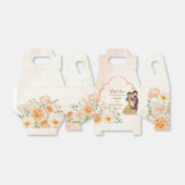 桃の花かわいいインディアンブライダルカスタマイズカップル フェイバーボックス (折り畳みなし)