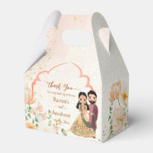 桃の花かわいいインディアンブライダルカスタマイズカップル