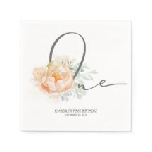 桃の花かわいい1歳の誕生日パーティー