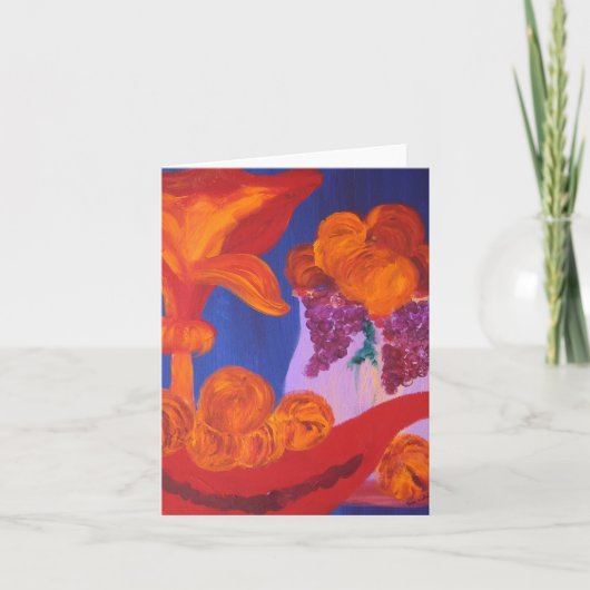 桃の花が静かに咲く カード (正面)