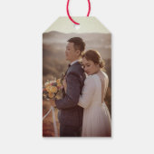 桃の花と幸福中国の結婚の二 ギフトタグ (裏面)