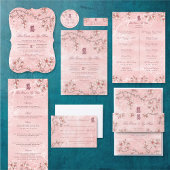 桃の花と幸福中国の結婚の二 招待状