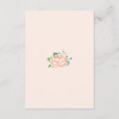 桃の花と牡丹の結婚案内カード エンクロージャーカード (裏面)