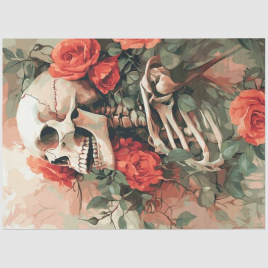 桃の花のデカップスケルトン 薄葉紙 (正面)