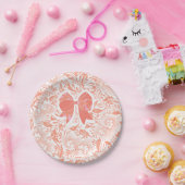 桃の花のブライズシャワー ペーパープレート (パーティー)