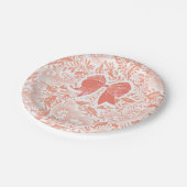 桃の花のブライズシャワー ペーパープレート (アングル)