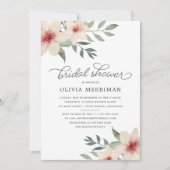 桃の花のブライダルシャワー招待状 招待状 (正面)