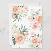 桃の花のベビーシャワー招待状 招待状 (裏面)