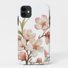 桃の花のボタニカル iPhone 11 ケース