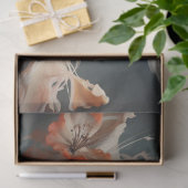 桃の花の上を羽ばたいているトンボの切り株 薄葉紙 (ギフト)