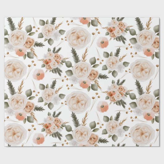 桃の花の包装紙シート ラッピングペーパー (フラット)