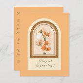 桃の花の同情カード (正面/裏面)