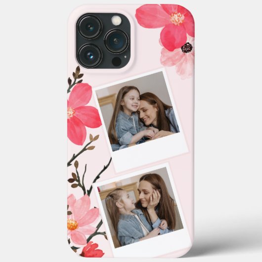 桃の花の母の日の写真電話ケース Case-Mate iPhoneケース (裏面)