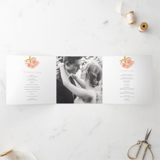 桃の花の水の色結婚の3つのプログラム 三つ折りプログラム (内部)