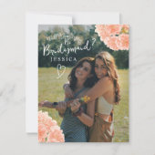 桃の花の水色の花嫁の提案 ノートカード (正面)